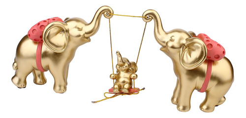 Estatuilla De Elefante, Figura Decorativa Moderna De Oro