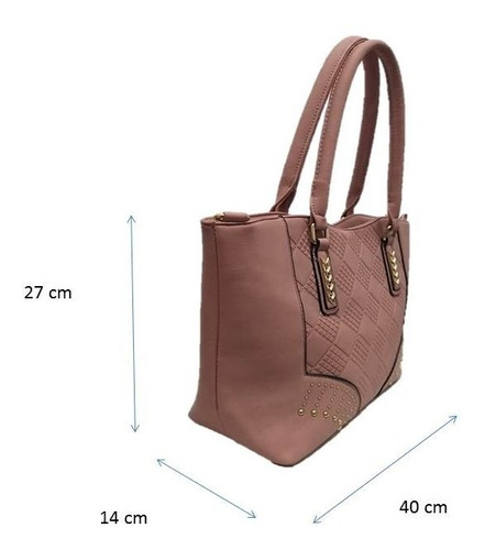 Imagen 5 de 5 de Bolso De Dama Tote Con Detalles Estampados Cuadros