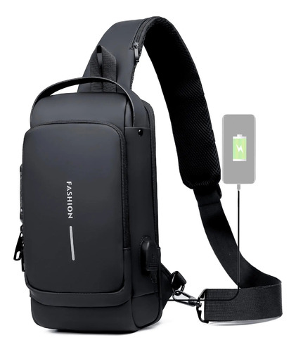 Mochila Morral Bolso Con Puerto Usb Impermeable Anti Robo