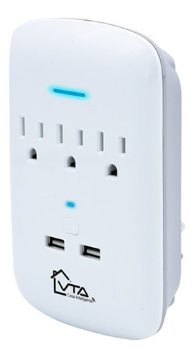 Supresor Vta -3 Salidas Prog, - 2 Puertos Usb  Rápida 2,1a