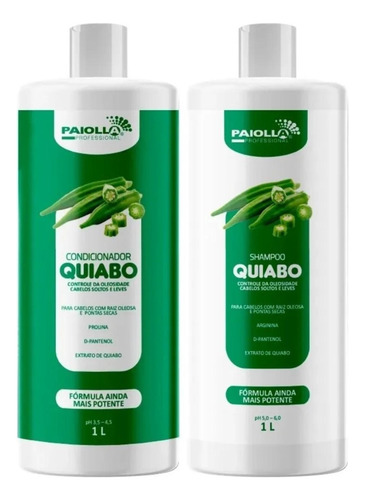 Paiolla Kit Quiabo Cabelos Hidratados E Pontas Secas 2x1lt