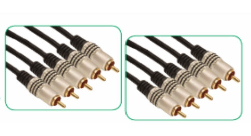 Imagen 1 de 1 de Cable Componente De Video Elite 5 Rca A 5 Rca, M-m, 3.60m