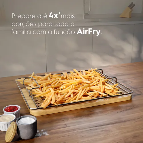 Estufa Electrolux Expert de 5 fuegos con función Airfryer FE5ad, color plateado, 220 V