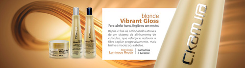 Shampoo Blonde Vibrant Gloss C.kamura Louros Mechas 315 Ml