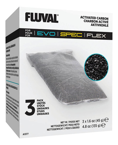 Fluval Spec/evo/flex Carbono Activado, Filtro De Repuesto Pa