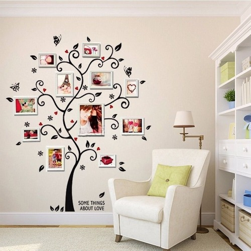 Adesivo Decorativo Árvore Genealógica Para Fotos De Família Cor Preto