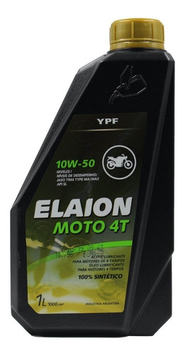 Elaion Moto 4t 10w50 Caja 12 Bidones X 1 Litro