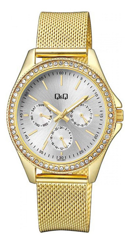 Reloj Para Mujer Q&q Classic Ce01j001y Dorado