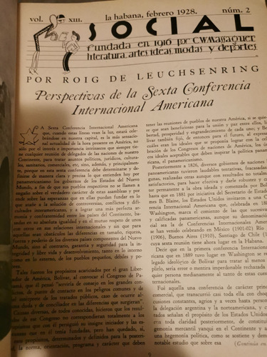 Revista Social Habana Cuba Febrero 1928 Número 2