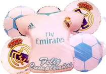 Comprar Globos Metalizado Barca Madrid Sonic 5 Piezas Helio Aire