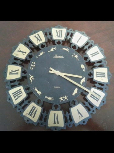 Reloj Antiguo Jawaco, Alemán, En Metal, Batería, Zodiacal.