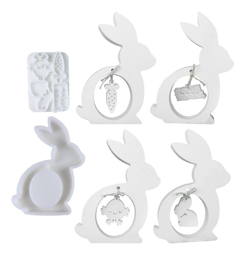 Molde De Fundición De Silicona Molde Para Velas De Conejo De