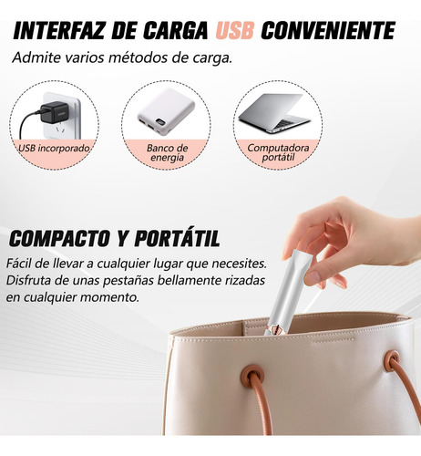 Rizador De Pestañas Eléctrico , Heated Eyelash Curler Con