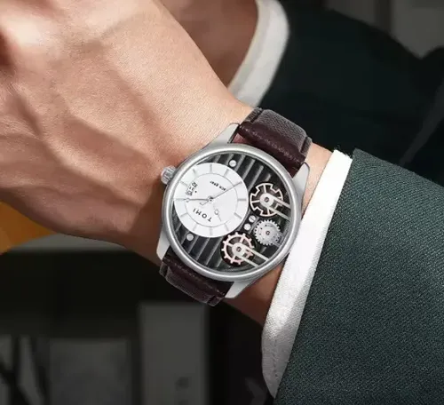 Relógio Tomi Face Gear Edição Engrenagens Expostas 42mm | MercadoLivre