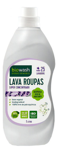 Kit 2x: Lava Roupas Lavanda Biodegradável Biowash 1l