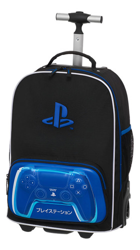 Carro Monocomando-mochila Playstation Escolar Focus 988f76 Color Negro Diseño De La Tela Diseño Play