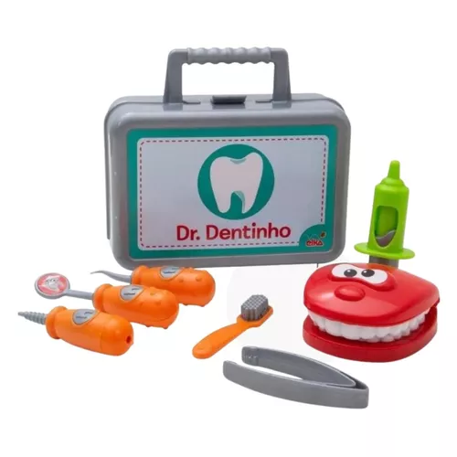 Kit Maleta Dentista Infantil - Brinquedo Doutor Dentinho - Brincando de  Dentista