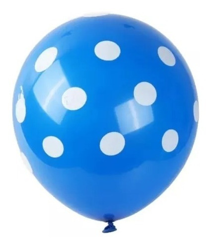 Pack 12 Unid Globo Latex Polka Lunares R12, Decoracion