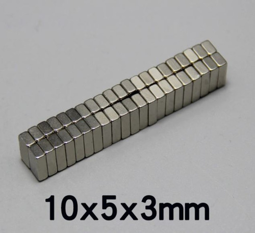 Imanes Neodimio Lote 20 Pcs De 10 X 5 X 3 Mm.