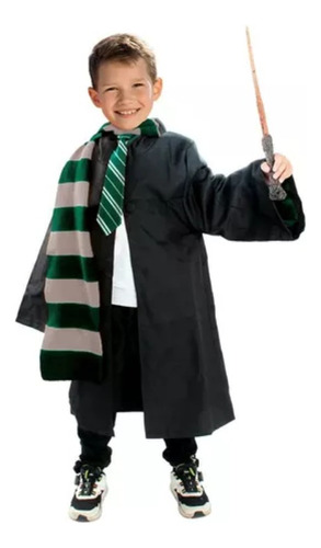 Disfraz Harry Potter Mago Para Niños Y Niñas Slytherin