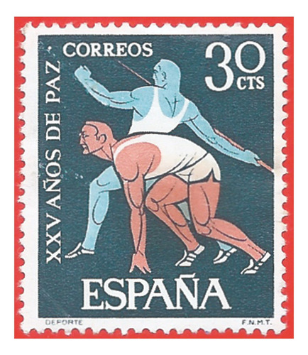 1964. Estampilla 25 Años De Paz, España. Slg1
