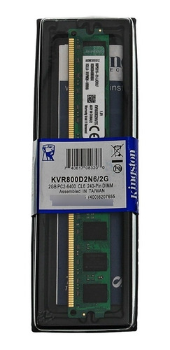 Imagem 1 de 5 de Memória Kingston Ddr2 2gb 800mhz Kvr800d2n6/2g Desktop Nfe