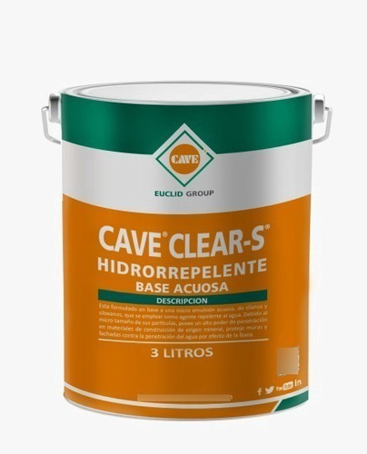 Cave Clear-s - Hidropelente Base Acuosa, Bidón 3 Lt