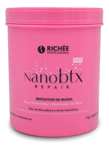  Botox capilar Richée Nano BTX hidratação de 1L 1kg