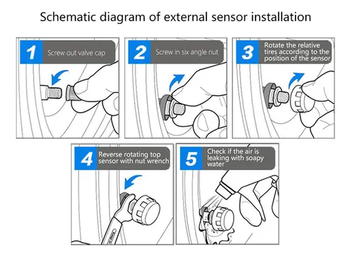 Sensor De Presión De Neumáticos Bluetooth 5.0 Monitorización