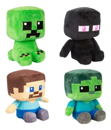 Peluches Minecraft Colección Steve Creeper Enderman Juguete