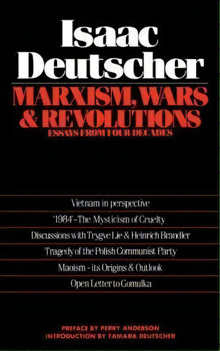 Marxism, Wars And Revolutions, De Isaac Deutscher. Editorial Verso Books, Tapa Blanda En Inglés