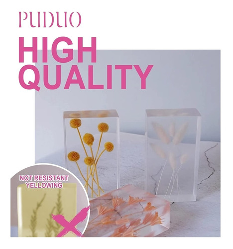 Puduo Kit 2gal Resina Epoxy Transparent Secado Rapido Usa