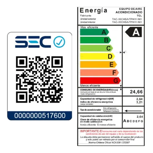 Aire Acondicionado 9000btu Inverter Tcl Con Wifi 4 En 1