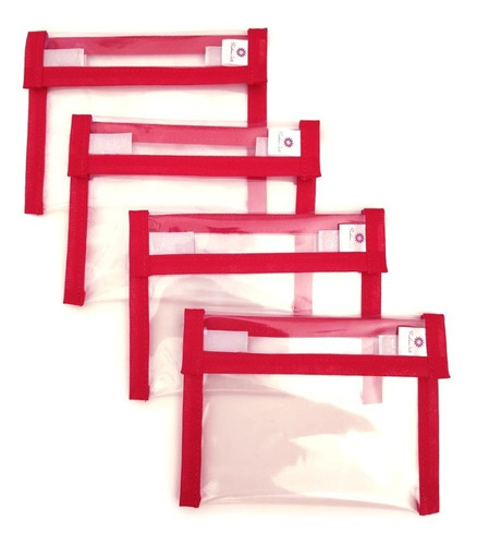 Kit Com 4 Capinhas Plásticas Porta Máscaras Limpa E Ou Usada