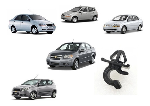 Imagen 6 de 6 de Clip Gancho Sujetador De Varilla Capot Chevrolet Aveo Todos