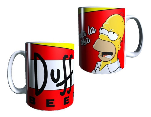 Taza Cerveza Duff Homero Simpson. Los Simpsons. 11 Oz