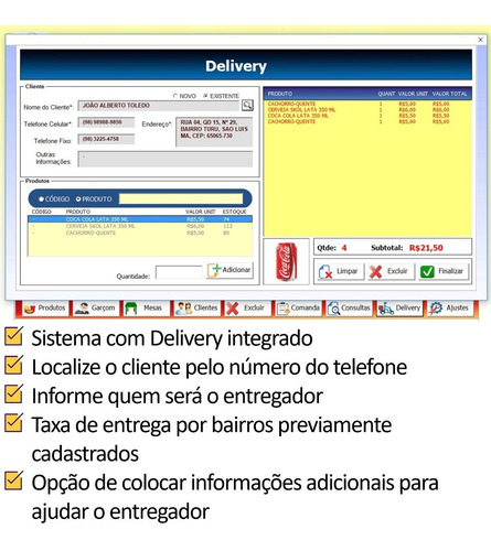 Sistema Controle De Comandas, Mesas, Pizzarias, Bares, Food