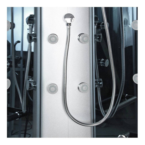 Cabina Ducha Con Radio 80x120x218 Cm Negra Sensi Dacqua