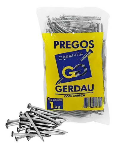 Prego Com Cabeça 17x21 Gerdau 1kg