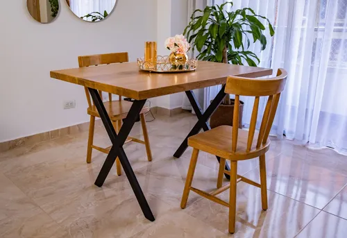 Mesa Comedor Rectangular En Roble Macizo 110cm * 85cm