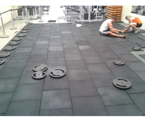 Piso Borracha Academias Crossfit Treino 50x50x1,5cm 15mm