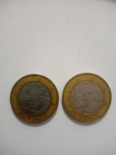 Moneda 20 Pesos Año 2000 Fuego Nuevo 