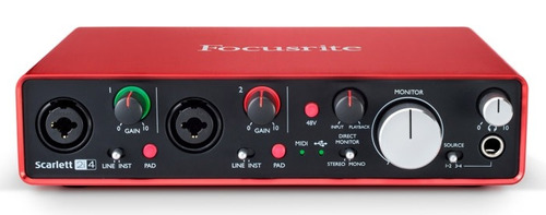 Focusrite Scarlett Interface Audio Midi 2i4 2gen - En Stock