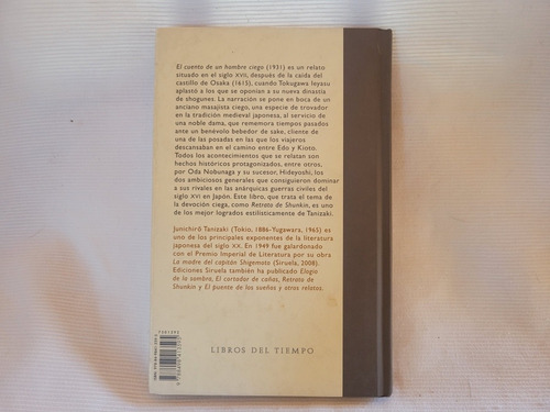 Imagen 3 de 5 de Cuento De Un Hombre Ciego Junichiro Tanizaki Siruela T/dura