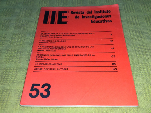 Revista Del Instituto De Investigaciones Educativas 53 1986