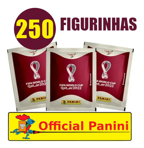 250 Figurinhas Copa Do Mundo 2022 Álbum (50 Envelopes) - Pan