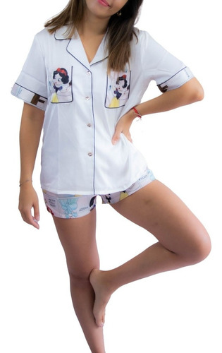 Imagen 5 de 6 de Pijamas Para Mujer De Seda Cómodo Ropa Princesas Para Dormir