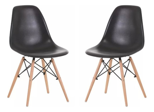 Juego De 2 Sillas Eames Modernas Tipo Minimalista Hogar