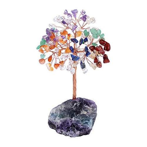 Árbol De Cristal De 7 Chakras, Piedras Preciosas Curat...