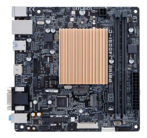 Micro Asus J4005i-c integrado Mother Y Dual Core Ddr4, cor preta